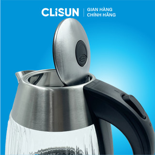 Ấm Siêu Tốc CLISUN | Ấm Nước Siêu Tốc Thủy Tinh Cường Lực Cao Cấp Thép Không Gỉ