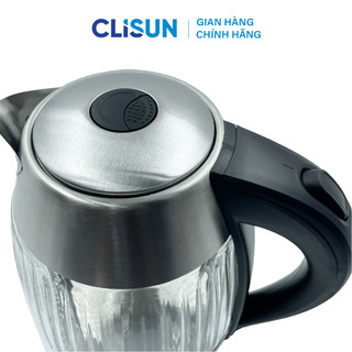Ấm Siêu Tốc CLISUN | Ấm Nước Siêu Tốc Thủy Tinh Cường Lực Cao Cấp Thép Không Gỉ