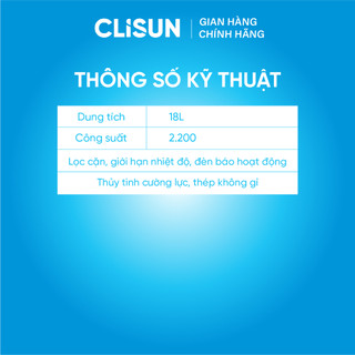Ấm Siêu Tốc CLISUN | Ấm Nước Siêu Tốc Thủy Tinh Cường Lực Cao Cấp Thép Không Gỉ