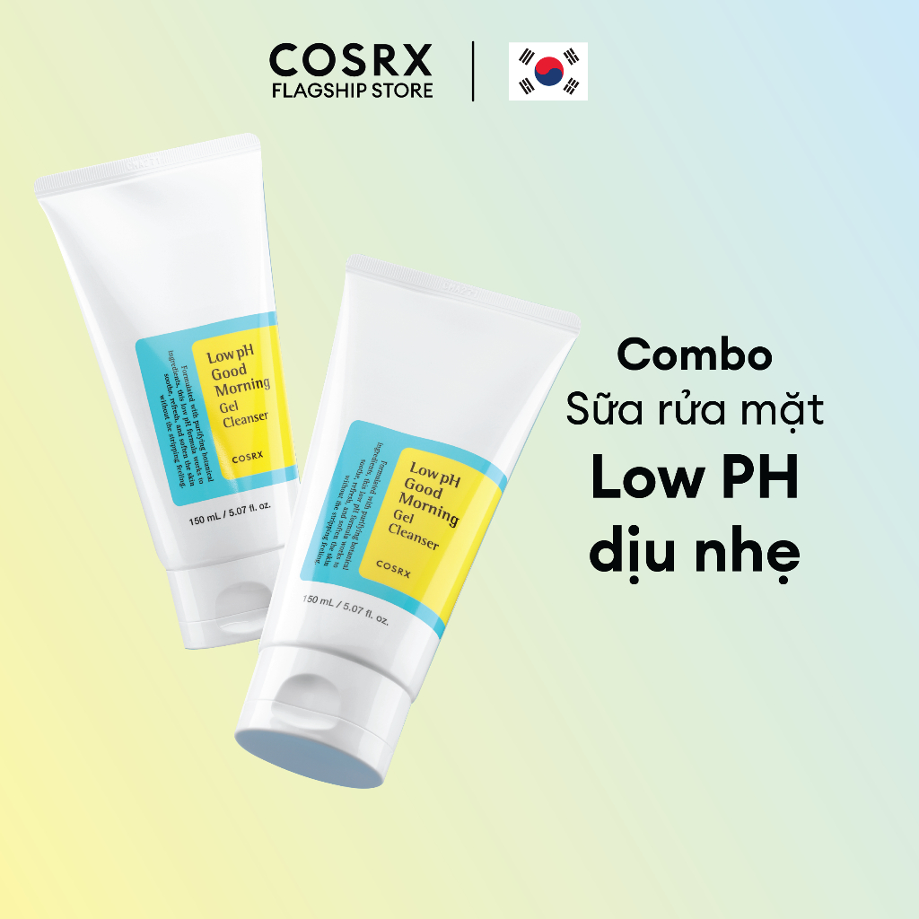 Ảnh Combo 2 Gel Rửa Mặt (Tràm Trà, 0.5% BHA) COSRX Low pH Good Morning Gel Cleanser (150ml) 1