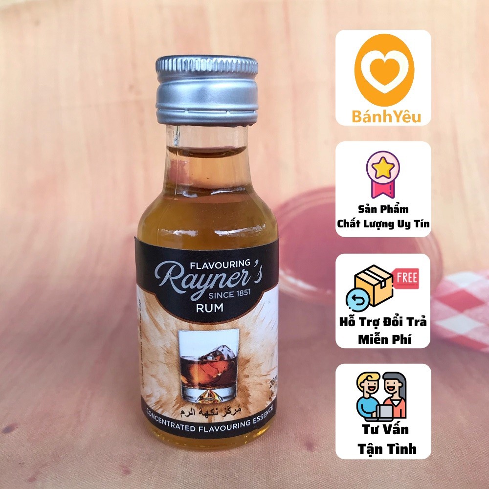 Tinh chất Rayners hương Rum tạo hương cho các loại bánh-dạng lỏng 28ml - PL46