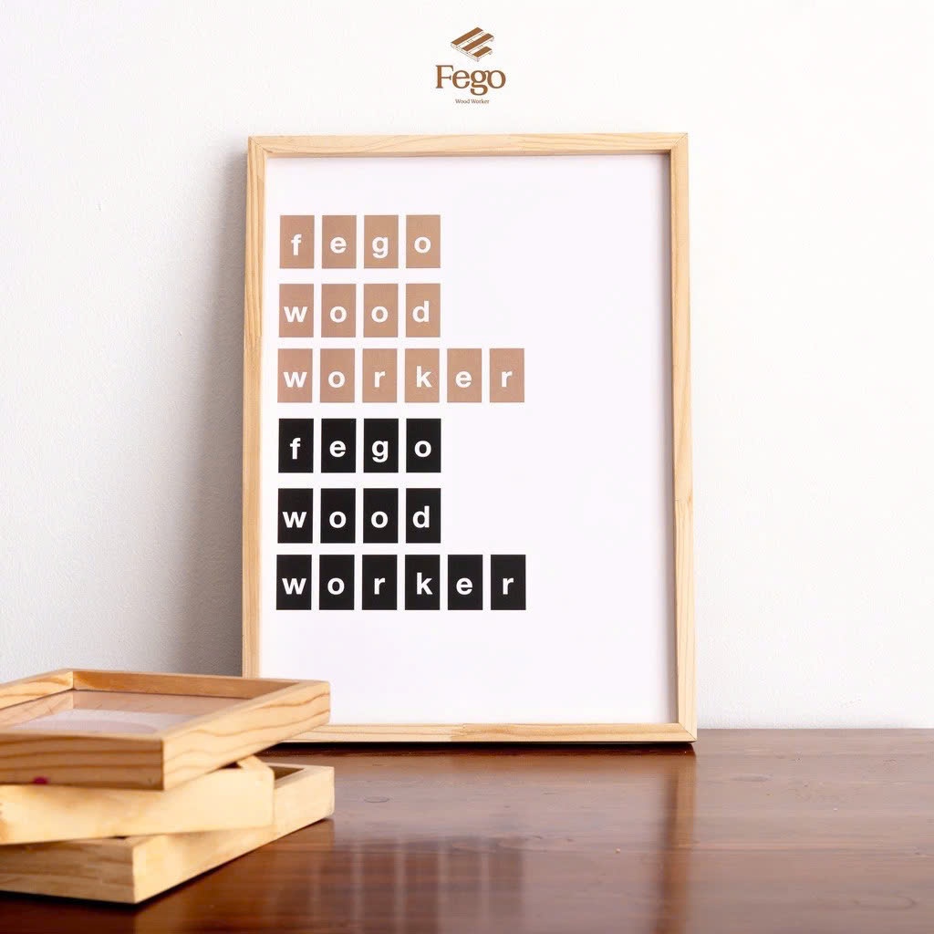 Ảnh Khung ảnh treo tường 2 mặt FEGO A3, A4, A5 gỗ thông (kèm 2 mặt mica trong) trang trí làm đồ handmade 1