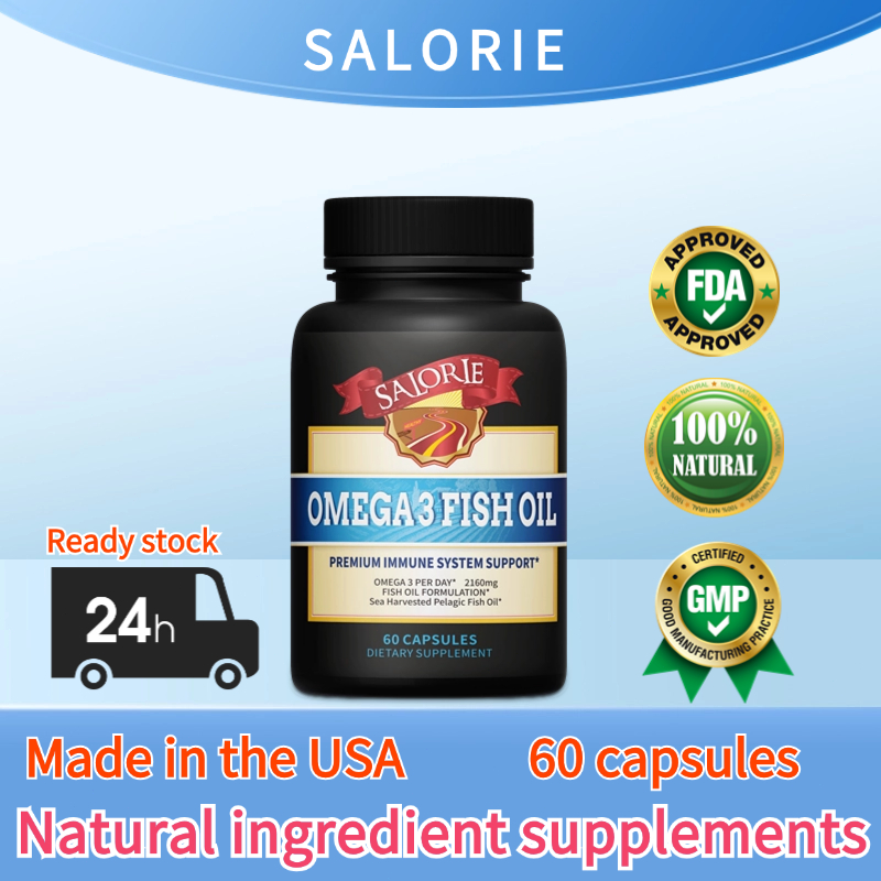Dầu cá omega 3 bảo vệ trí não, bảo vệ tim mạch và mạch máu não, điều hòa trí nhớ, dưỡng tóc, 60 viên