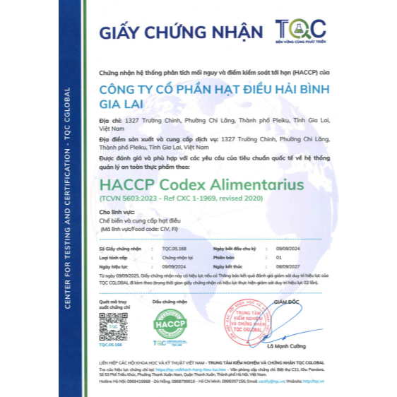 500g Túi hút chân không Hạt điều Rang Củi Hải Bình Gia Lai rangcủi tựnhiên - Thơm ngon,giòn,béo ngậy