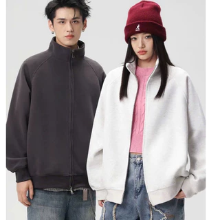 Áo Khoác Nỉ Nam Nữ 𝗖𝗼̂̉ 𝗗𝘂̛̣𝗻𝗴 - 𝗞𝗵𝗼́𝗮 𝗞𝗲́𝗼 Chất Nỉ Cotton Form Rộng Phong Cách Trẻ Trung Năng Động