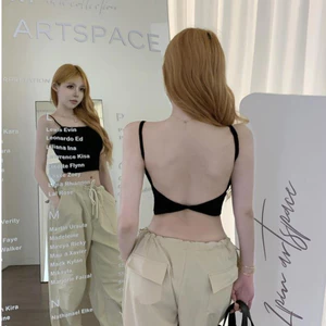 Áo Hai Dây Croptop Hotgirl Hở Lưng Có Đệm Mút Ngực NIVRA Cách Điệu Chất Tăm Lạnh - BA162