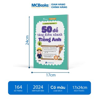Sách - 50 đề tăng điểm nhanh tiếng Anh - Lớp 2