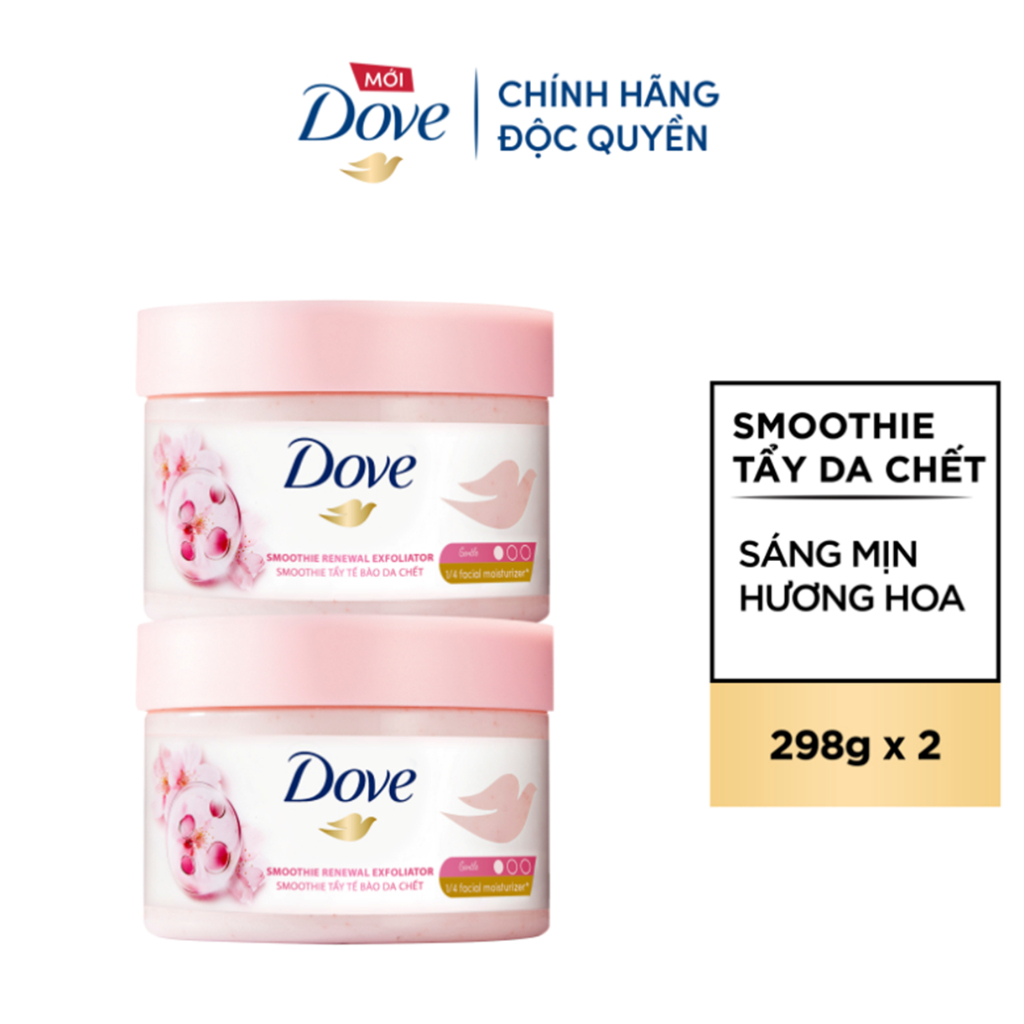 [HANNAH LIVESTREAM] Combo 2 Smoothie Tẩy Tế Bào Chết Body Dove Chăm Da Sáng Mịn 298g/280g