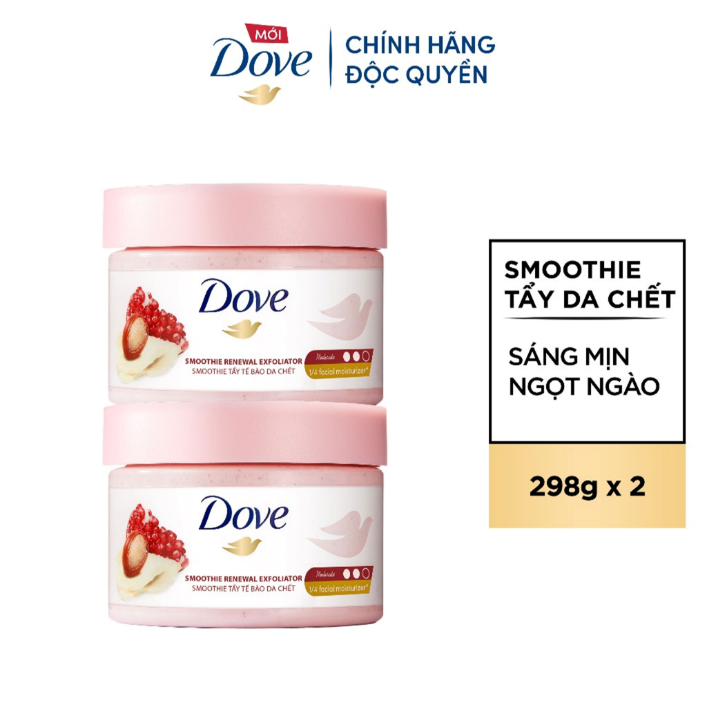 [HANNAH LIVESTREAM] Combo 2 Smoothie Tẩy Tế Bào Chết Body Dove Chăm Da Sáng Mịn 298g/280g