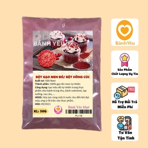 Bột hồng cúc / bột gạo men đỏ tạo màu bánh, rau câu tự nhiên - PL119 Chia 50g