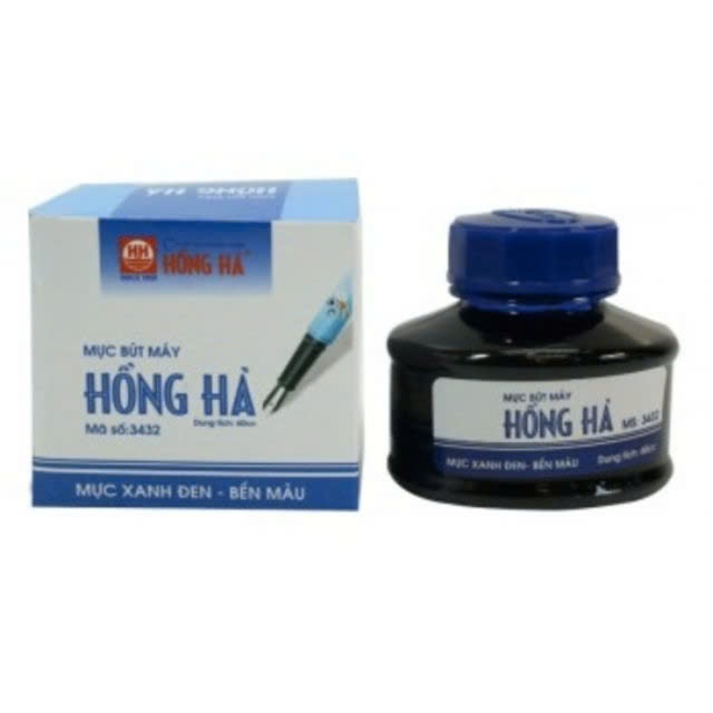 🌻 [Mực chuẩn]Mực bút máy Hồng Hà lọ 60ml nhanh khô, ko bị lắng cặn