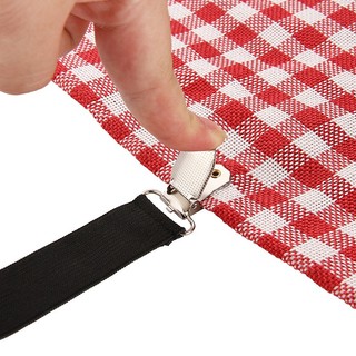 Set 4 kẹp ga giường drap chống xê dịch, dây buộc đàn hồi điều chỉnh cho ga giường tiện ích  QLG