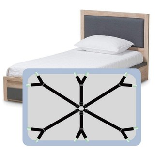 Set 4 kẹp ga giường drap chống xê dịch, dây buộc đàn hồi điều chỉnh cho ga giường tiện ích  QLG