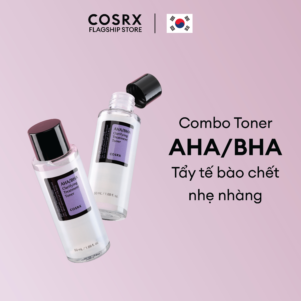 Ảnh Combo 2 Nước Hoa Hồng Tẩy Tế Bào Chết Hoá Học COSRX AHA/BHA Clarifying Treatment Toner 1