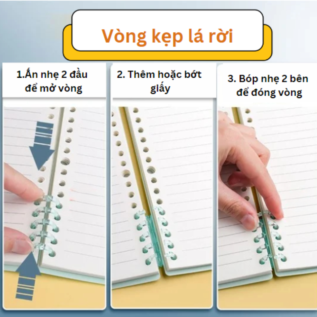 (BÌA VÀ GIẤY ĐƯỢC BÁN RIÊNG) Vỏ Bìa Sổ Còng Nhựa A5 B5 Màu Pastel, Lõi Giấy Refill Sổ Còng (Bán Rời)