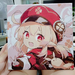 Tranh tô màu số hóa 20x20cm có khung không hộp Nhân Vật  Hoạt Hình Anime