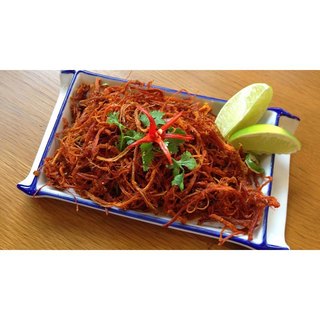 Hũ 250gr Khô bò sợi xé cay thơm ngon - đồ ăn vặt Hải Phòng