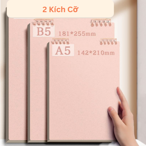 (BÌA VÀ GIẤY BÁN RIÊNG) Bìa Sổ Còng B5 A5 Kiểu Lật Dọc Màu Pastel, Lõi Giấy Refill Lật Dọc  80 GSM