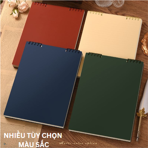 (BÌA VÀ GIẤY BÁN RIÊNG) Bìa Sổ Còng B5 A5 Kiểu Lật Dọc Màu Pastel, Lõi Giấy Refill Lật Dọc  80 GSM