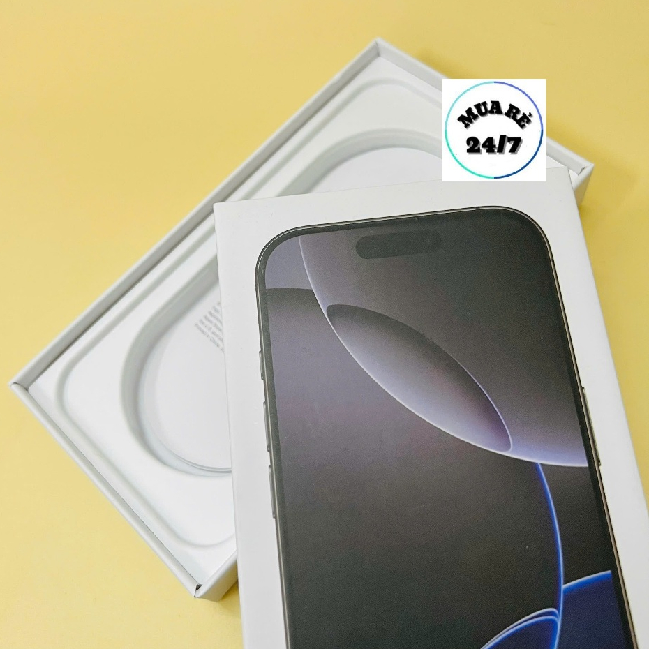 HỘP ĐỰNG ĐIỆN THOẠI BOX 16PR0 / 16 PR0MAX MÀU TRẮNG, ĐEN, VÀNG SA MẠC, TITAN TỰ NHIÊN