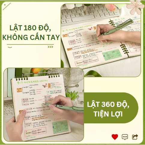 (BÌA VÀ GIẤY ĐƯỢC BÁN RIÊNG) Vỏ Bìa Sổ Còng Nhựa Khổ Vuông Màu Pastel,  Lõi Giấy Refill Sổ Còng Thay Được Giấy (Bán Rời)