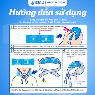 Túi Làm Mát Tức Thì Hakugen Earth Ice Non Nhật Bản (Hộp 1 Bộ)
