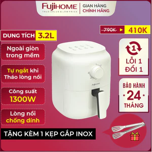 Nồi chiên không dầu 3,2 Lít Nhập khẩu FUJIHOME tự ngắt có chống dính, lò chiên ko dầu 1 người