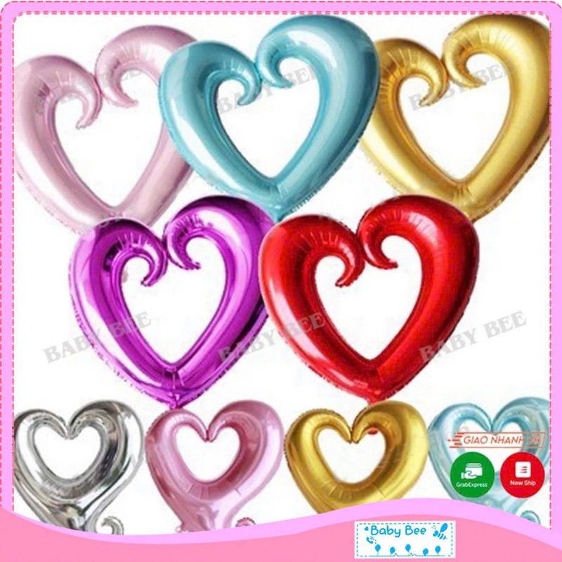 Bóng nhôm trái tim rỗng mẫu mới size 18/24 inch | Shopee Việt Nam