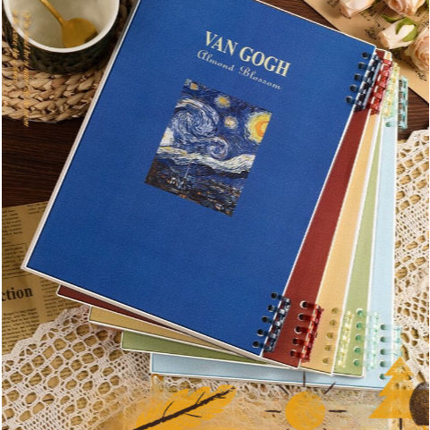 Vở Còng, Sổ Còng Nhựa Bìa Van Gogh A5 B5 MESO - Sổ Còng Thay Được giấy, Lõi giấy Refill Sổ Còng