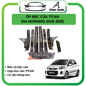 Ốp bậc cửa Kia Morning 2016-2020, nẹp bước chân Titan Kia Morning 2016 - 2020