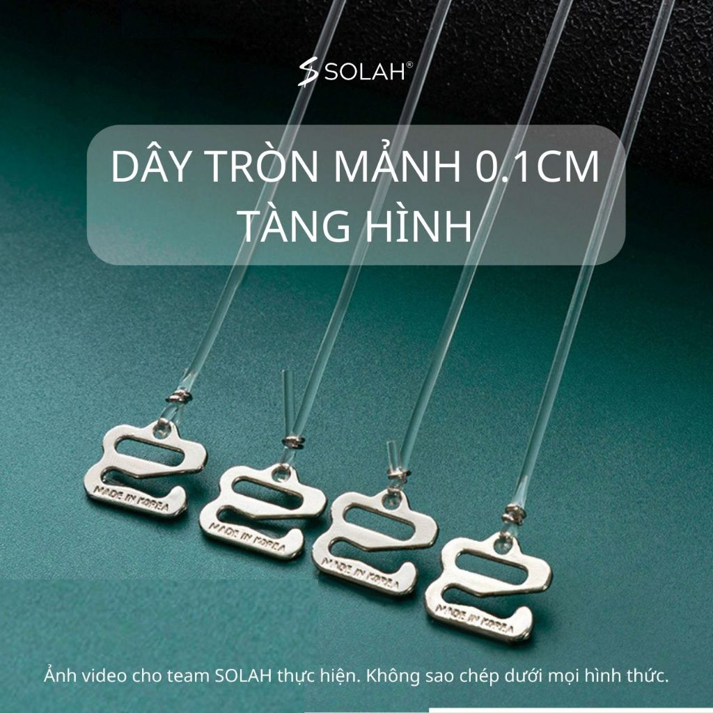 Dây Áo Ngực Bra Dán SOLAH Trong Suốt Tròn Dẹt Không Lộ Dây Quai Mặc Áo Váy Hở Lưng Áo Lót PK05