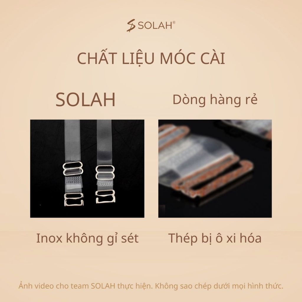 Dây Áo Ngực Bra Dán SOLAH Trong Suốt Tròn Dẹt Không Lộ Dây Quai Mặc Áo Váy Hở Lưng Áo Lót PK05