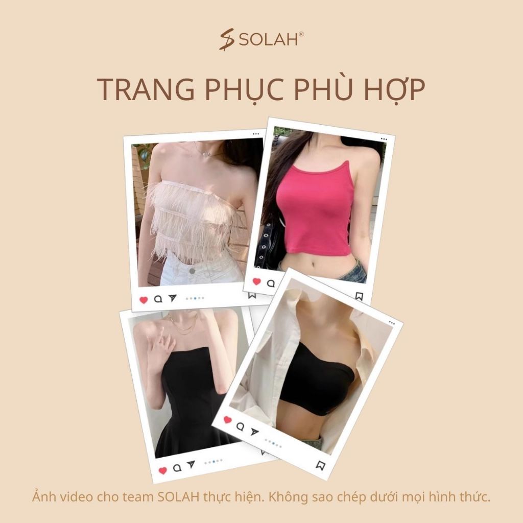 Dây Áo Ngực Bra Dán SOLAH Trong Suốt Tròn Dẹt Không Lộ Dây Quai Mặc Áo Váy Hở Lưng Áo Lót PK05