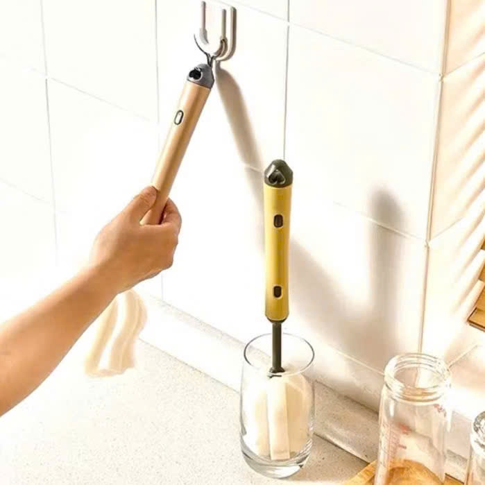 Cọ Rửa Cốc Mút Xốp Mềm - Dụng Cụ Vệ Sinh Cốc- Bình Nước Siêu Sạch - CỌ RỬA 2 CHẾ ĐỘ - MÃ: COVESINH67