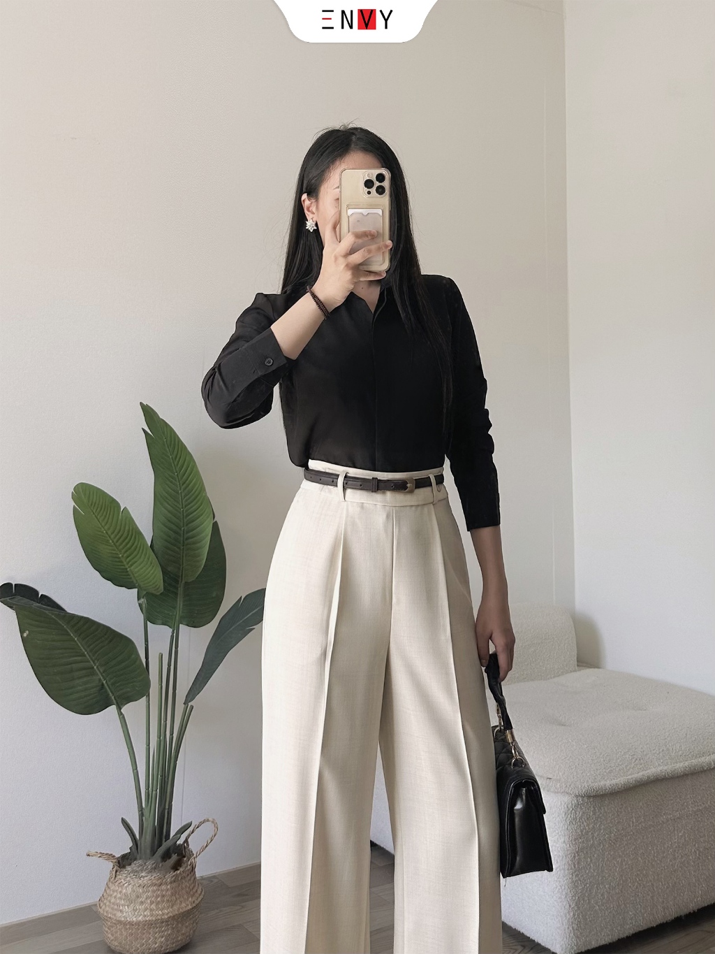 Ảnh Áo sơ mi nữ truyền thống ENVY - S0095 4