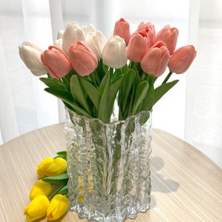 Hoa Giả - Combo 10 cành Hoa Tulip 33cm trang trí nhà cửa, cửa tiệm, phụ kiện trang trí