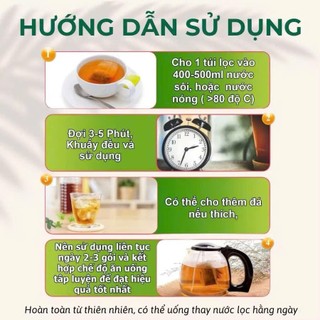 Trà Lá Nam 10 Vị hỗ trợ giảm cân, mát gan, thanh lọc cơ thể chống lão hóa, hộp 60 túi lọc