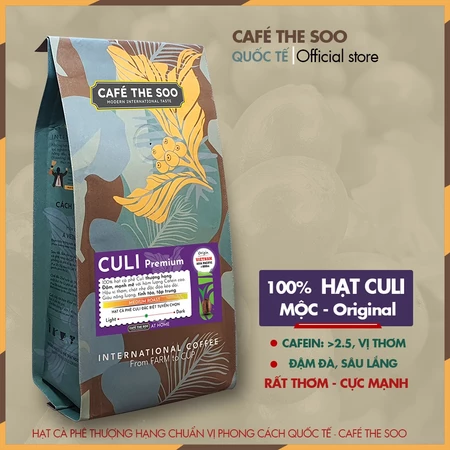 Cà phê rang xay nguyên chất CULI rang mộc 100% vị đắng đậm thơm dùng pha cà phê phin