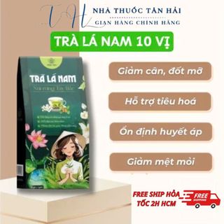 Trà Lá Nam 10 Vị hỗ trợ giảm cân, mát gan, thanh lọc cơ thể chống lão hóa, hộp 60 túi lọc