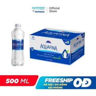 [SALE 15.7] Thùng 28 Chai Nước tinh khiết Aquafina (500ml/chai)