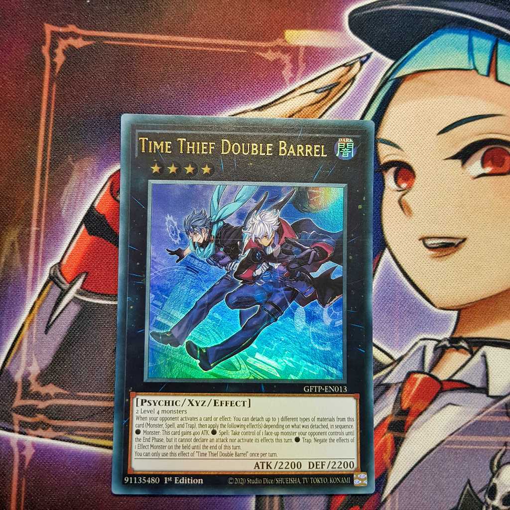 Thẻ bài Yugioh chính hãng | Time Thief Double Barrel | GFTP Ultra rare ...