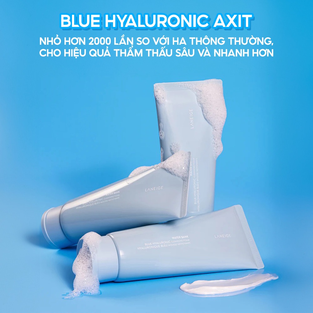 Ảnh Sữa Rửa Mặt Dưỡng Ẩm Laneige Water Bank Blue HA Cleansing Foam 150g 4