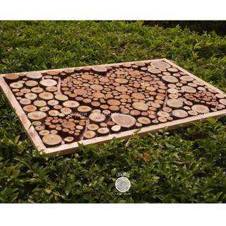 Tranh gỗ treo tường TRÁI TIM LỘC MỘC kích thước 40x60cm - Handmade Decor Nghệ Thuật thiên nhiên