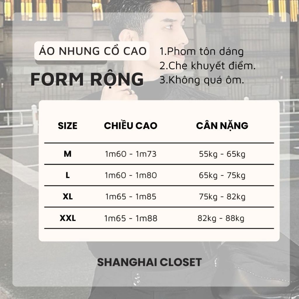 Áo Phông NHUNG CỔ CAO Basic Nam Nữ Form Rộng Unisex Thời Trang, Thoáng Mát, Thanh Lịch- SHINGHAI