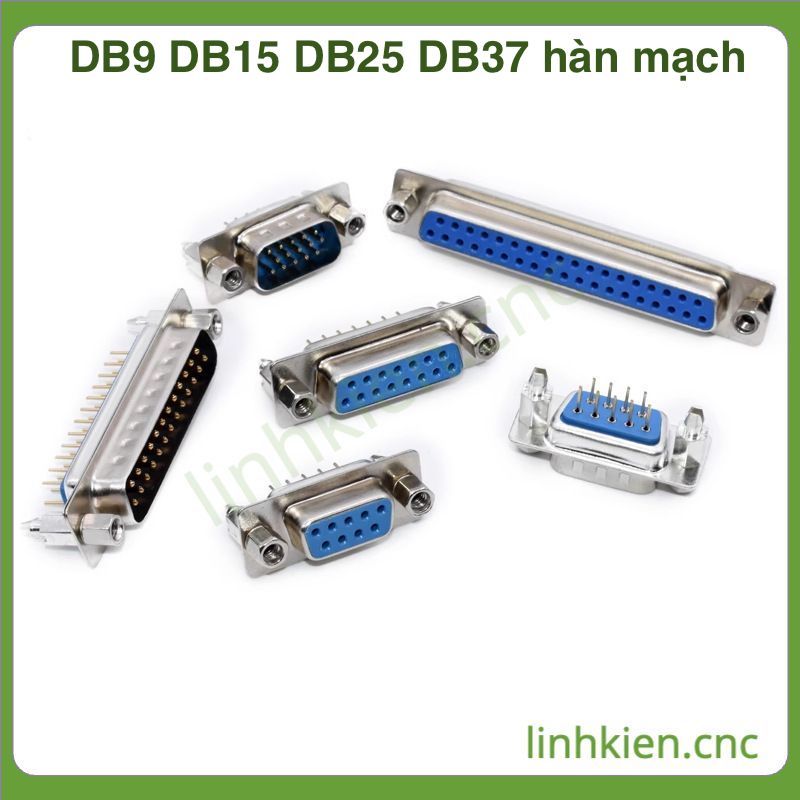 Đầu giắc hàn mạch DB9 DB15 DB25 DB37 chân thẳng cắm board | Shopee Việt Nam