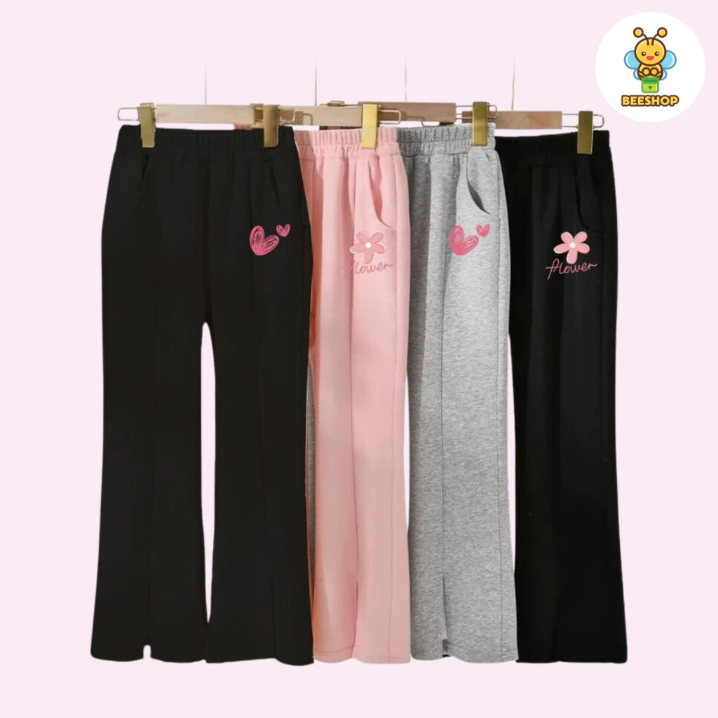 Quần loe xẻ gấu cho bé gái size đại BEESHOP D25015