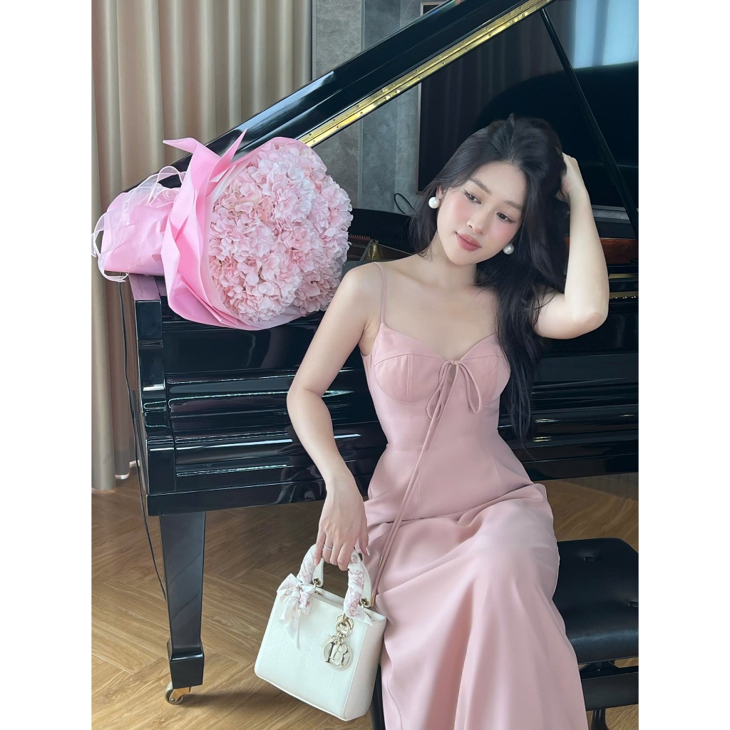 Orli daily | Anna Pink/ Anna Blue Dress | Đầm cúp ngực 2 dây| suông dài