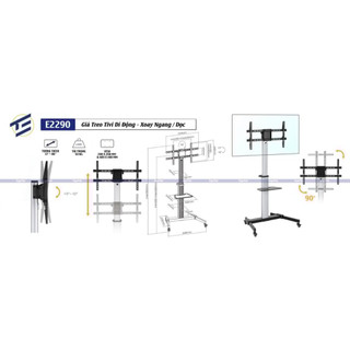 GIÁ TREO TIVI DI ĐỘNG ERGOTEK E2290 37-86 INCH – XOAY NGANG / DỌC 90 ĐỘ -HÀNG CHÍNH HÃNG