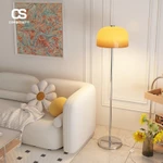 [HỎA TỐC] Đèn Sàn Cây Đứng 3 Chế Độ Chao Nấm Thủy Tinh Màu Vàng Hổ Phách, Phong Cách Bắc Âu Decor Phòng Khách 5153 — ảnh 7