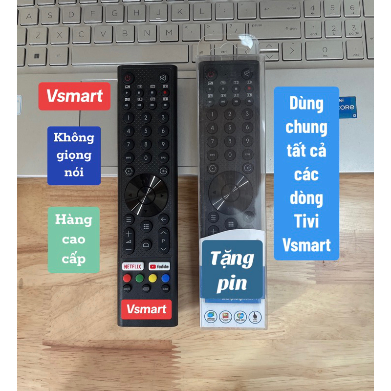 Remote Điều khiển Tivi Vsmart không giọng nói( Dùng chung tất cả Tivi ...
